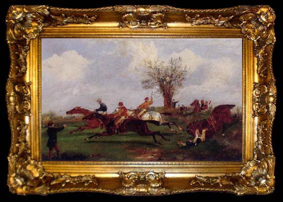framed  unknow artist Classical hunting fox, Equestrian and Beautiful Horses, 164., ta009-2